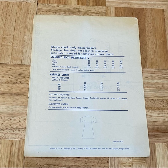 Vintage Sewing Patterns Stretch & Sew #2035 Caftan Kwik Sew #1155 Misses Shirt - Picture 3 of 5